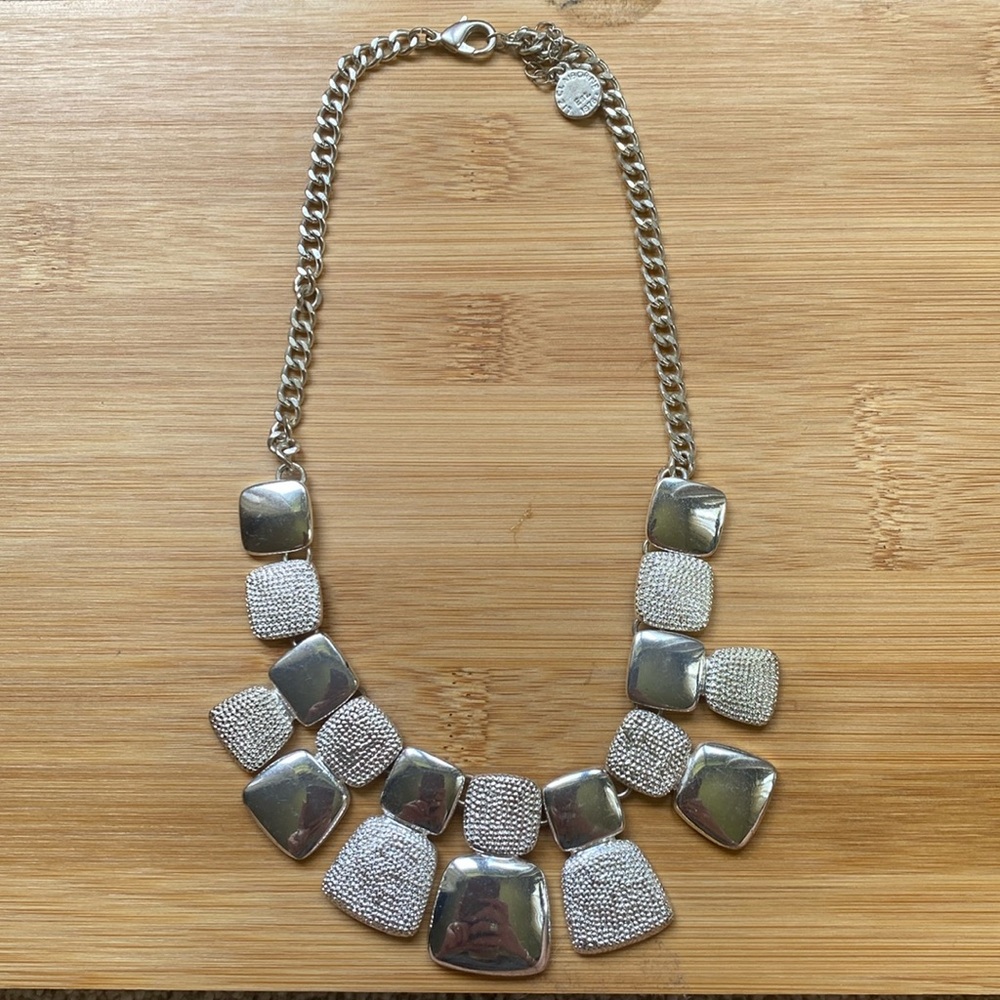 Silver statement necklace